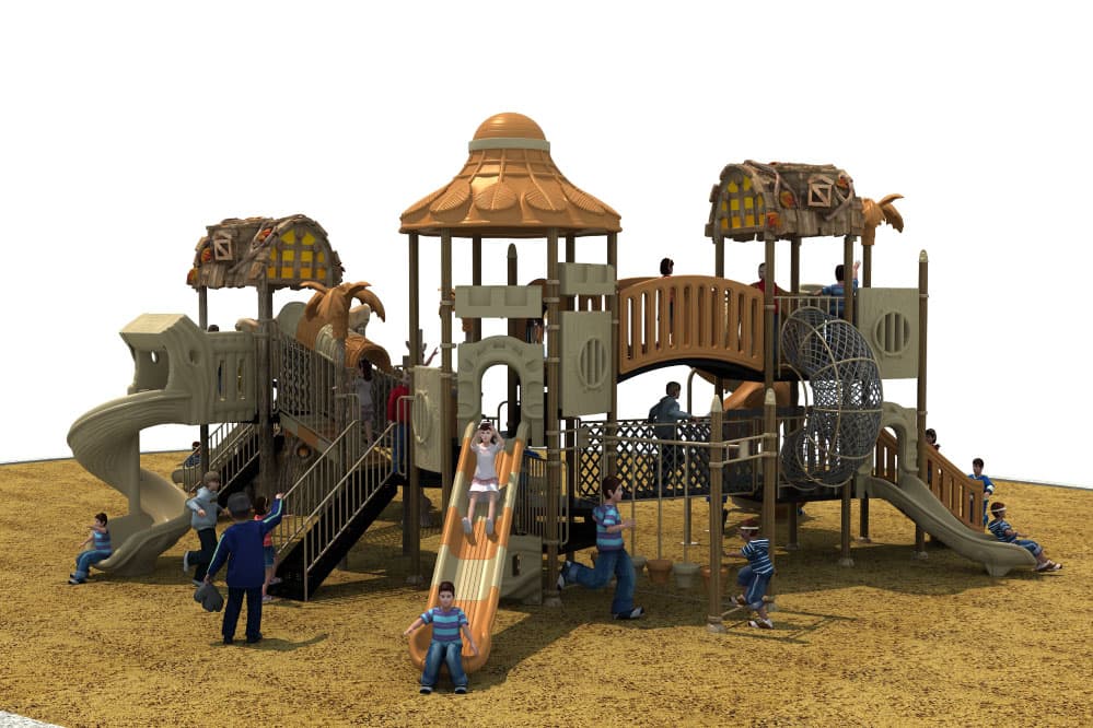 远古部落儿童滑梯、滑梯组合 HD-HYL020