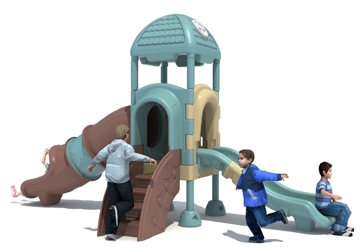 全塑料 HD-LSL008儿童滑梯、滑梯组合