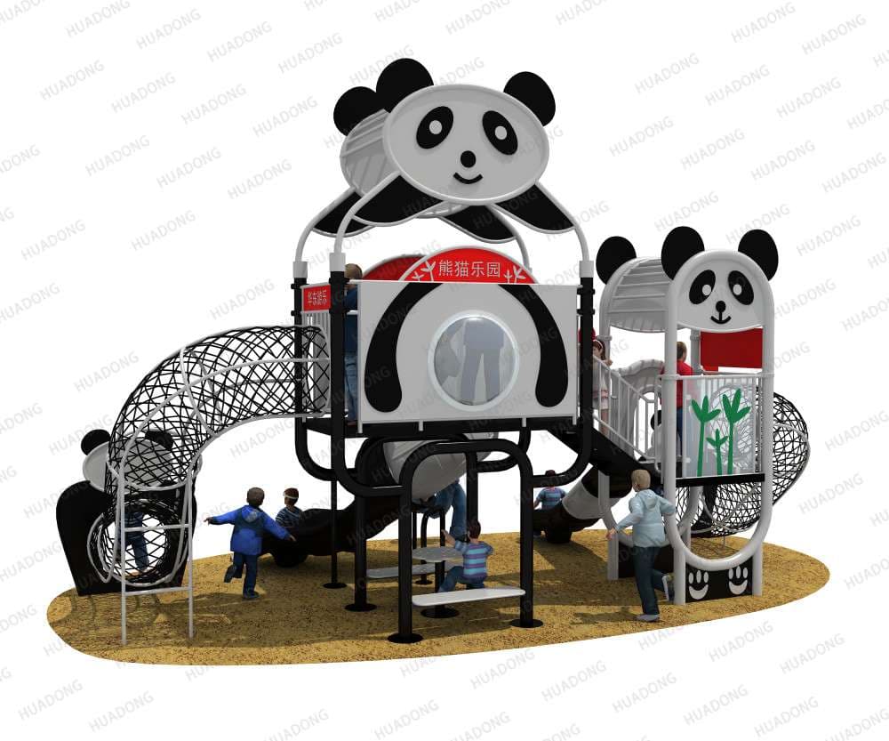 大熊猫主题乐园 HD-QXM012-儿童滑梯、滑梯组合