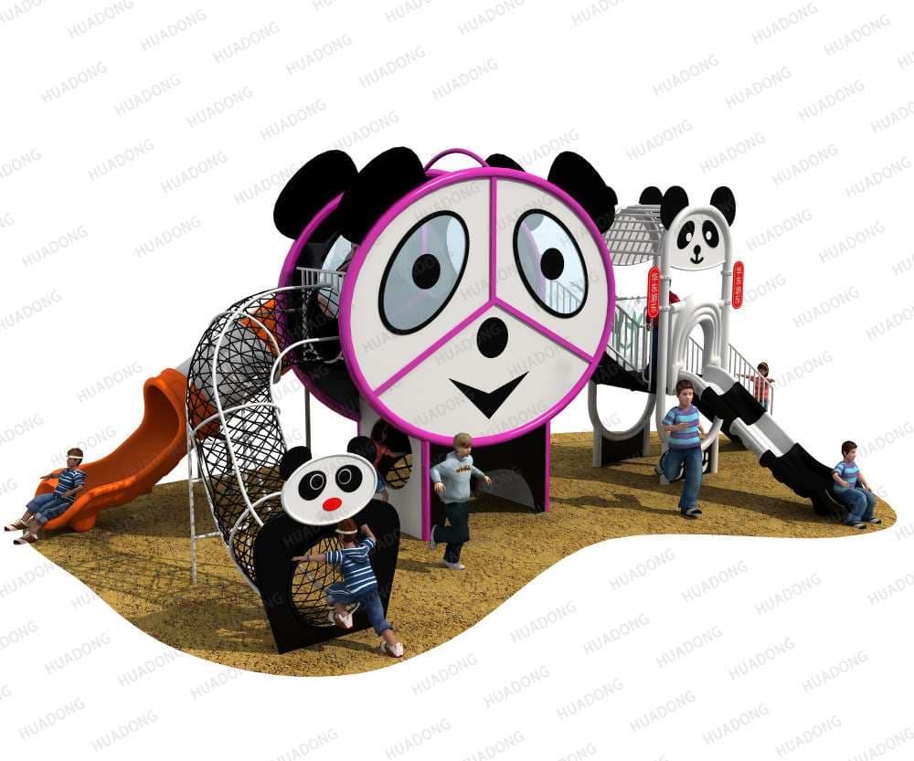 大熊猫主题乐园 HD-QXM016-儿童滑梯、滑梯组合